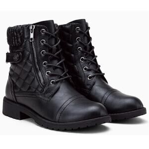 Vepose Women's 927 Combat Ankle Boots, Lace up Comfortable Booties Low‎ Heel